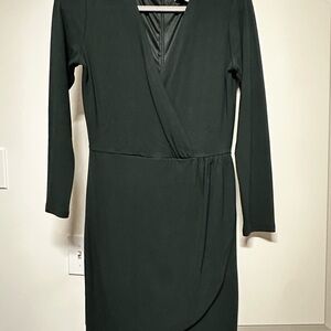 LOFT Dark Green Long Sleeve Dress